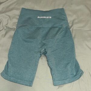 Alphalete Biker Shorts Teal Size Small